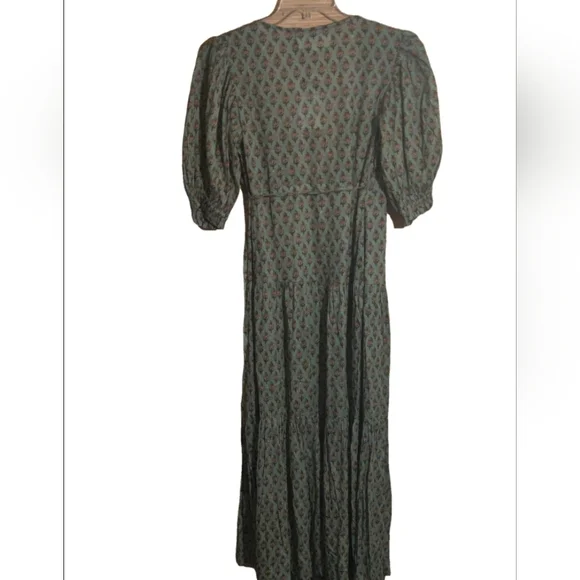 Daughters of India Zuri Wrap Dress NWT Size XS Sage - Picture 12 of 15